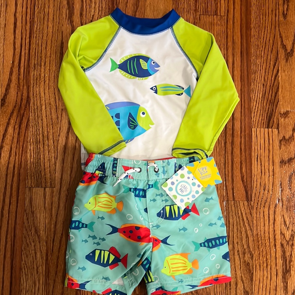 NWT little me swim set 2T